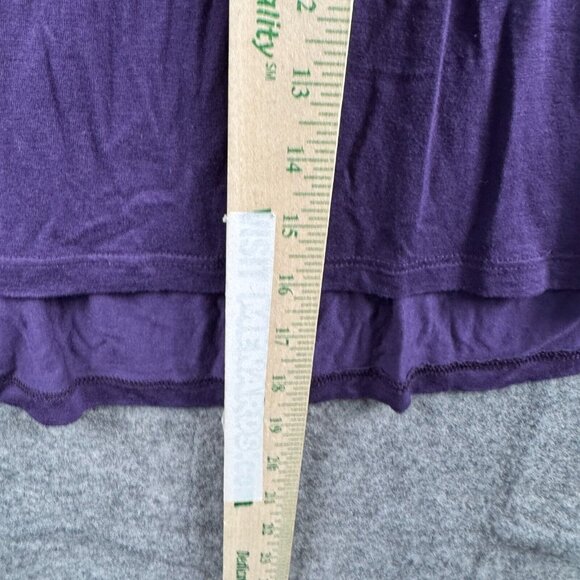 Soprano Tank Top Womens S Purple Beaded Y2K VTG Babydoll Flowy Scoop Neck - Picture 8 of 11